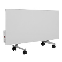 КОМПЛЕКТ Инфрачервен отоплителен панел Sun Way SWRE 1000 (1000W), с програмируем Wi-Fi електронен термостат, Метален + Стойка с колелца КОМПЛЕКТ Инфрачервен отоплителен панел Sun Way SWRE 1000 (1000W), с програмируем Wi-Fi електронен термостат, Метален + Стойка с колелца